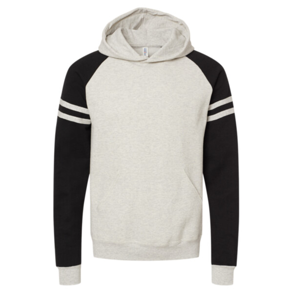 Unisex Nublend® Varsity Colorblocked Raglan Hooded Sweatshirt Thumbnail