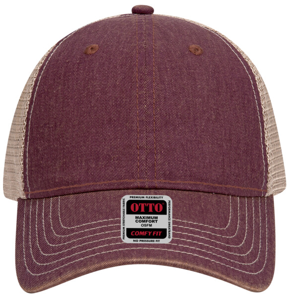 OTTO CAP® 6 Panel Low Profile Mesh Back Trucker Dad Hat Thumbnail