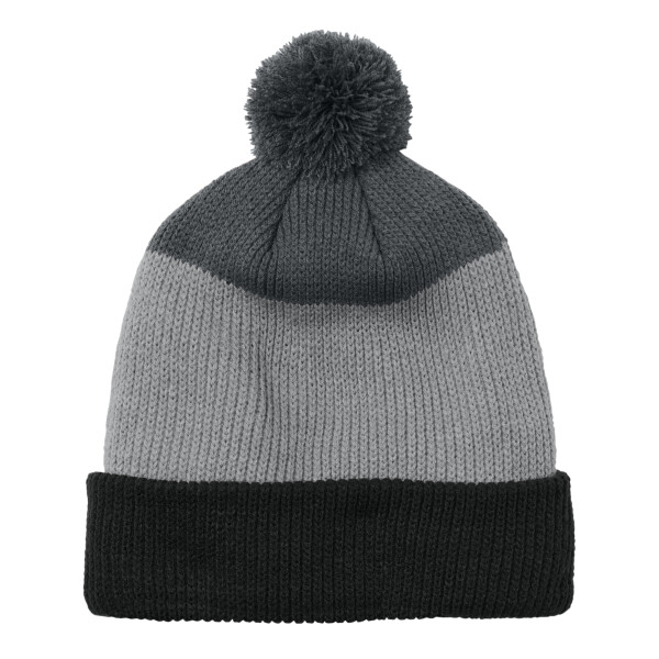 Cozy Striped Pom Beanie Thumbnail