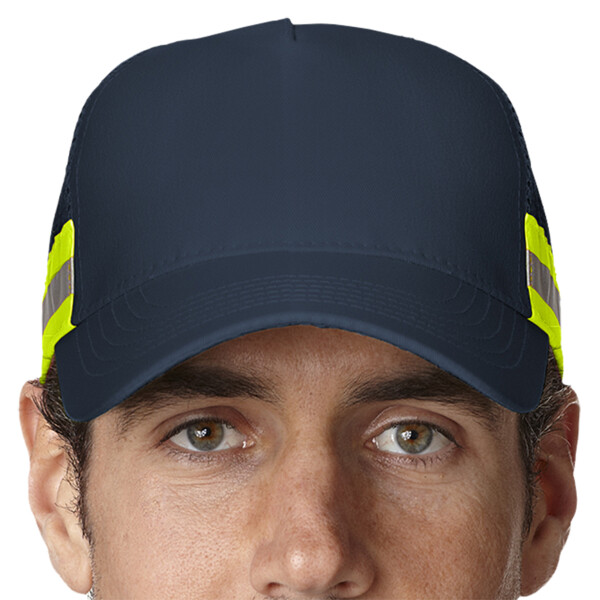 Trucker Reflector High-Visibility Constructed Cap Thumbnail