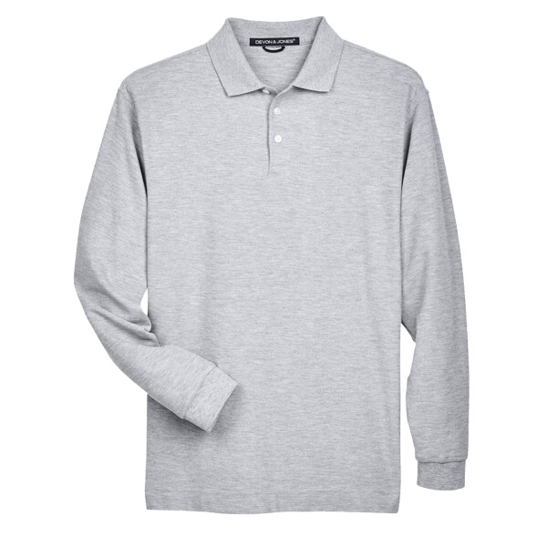 Men's Pima Piqué Long Sleeve Polo Thumbnail