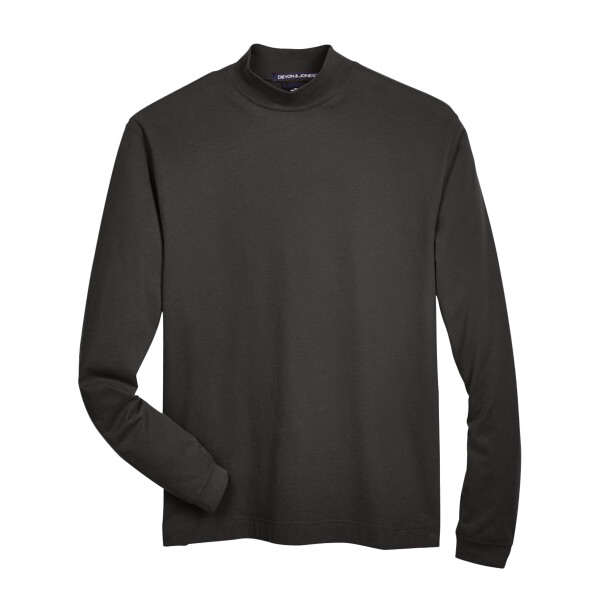 Unisex Sueded Jersey Mock Neck T-Shirt Thumbnail