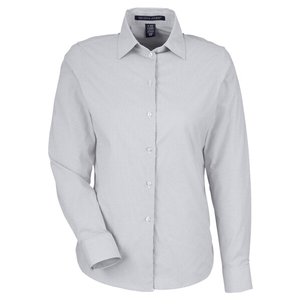 Women's CrownLux Performance® Microstripe Dress Shirt Thumbnail