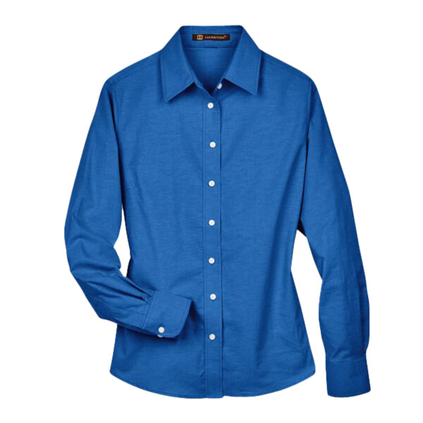 Women's Long Sleeve Oxford Dress Shirt Thumbnail