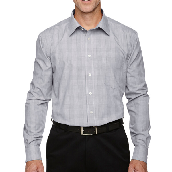 Men's Crown Collection® Glen Plaid Woven Dress Shirt Thumbnail