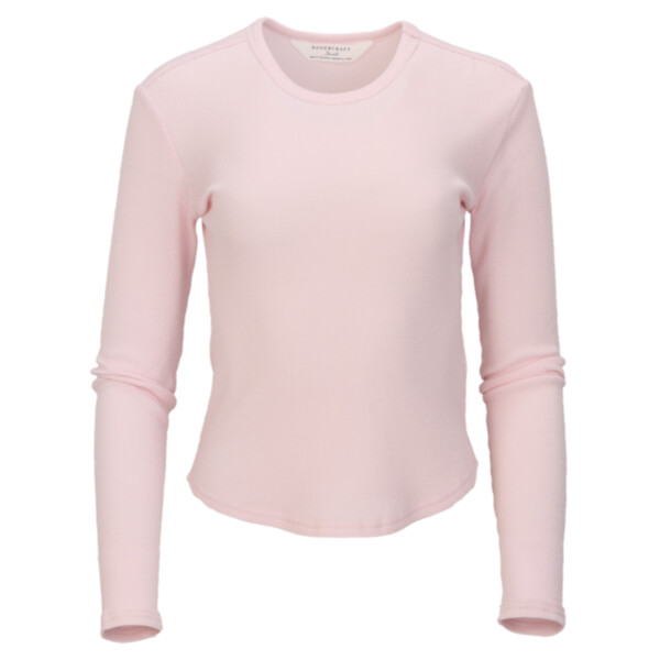 Women's Waffle Knit Baby Long Sleeve T-Shirt Thumbnail