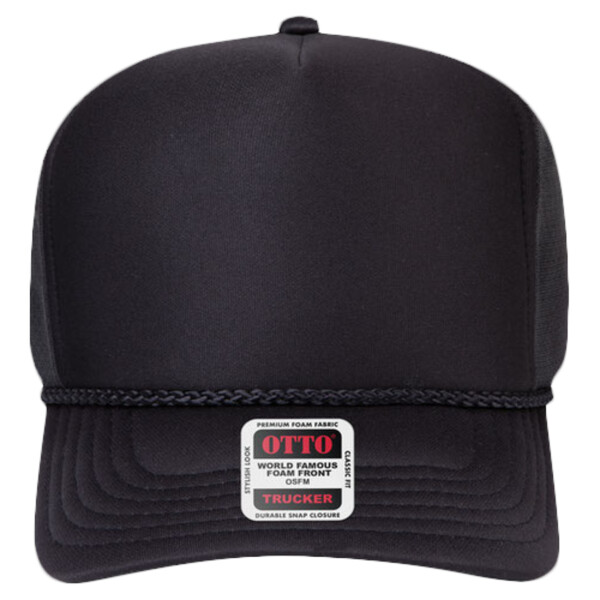 OTTO CAP® 5 Panel High Crown Circle Mesh Back Trucker Hat Thumbnail