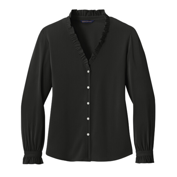 Women's Long Sleeve Ruffle Collar Blouse Thumbnail