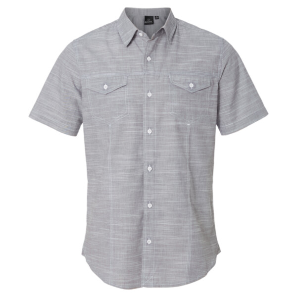 Men's Textured Solid Short Sleeve Shirt Thumbnail