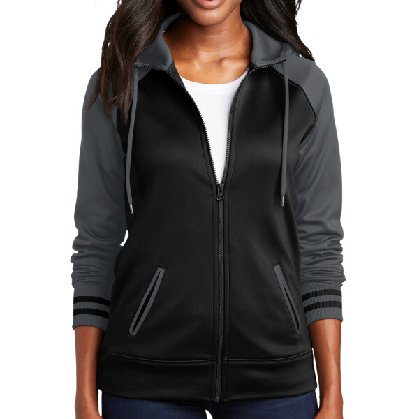 Women's Sport Wick ® Varsity Fleece Full Zip Hooded Jacket Thumbnail