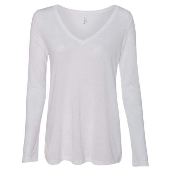 Women's Flowy Long Sleeve V-Neck Tee Thumbnail