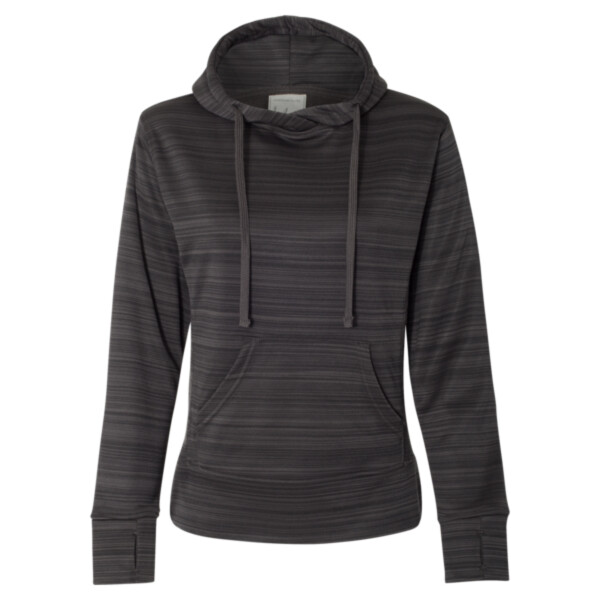 Women's Odyssey Striped Performance Fleece Lapover Hooded Sweatshirt Thumbnail