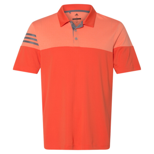Men's Heathered 3-Stripes Colorblocked Polo Thumbnail