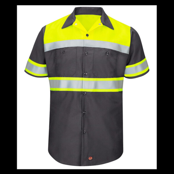 Hi-Visibility Colorblock Ripstop Short Sleeve Work Shirt - Tall Sizes Thumbnail
