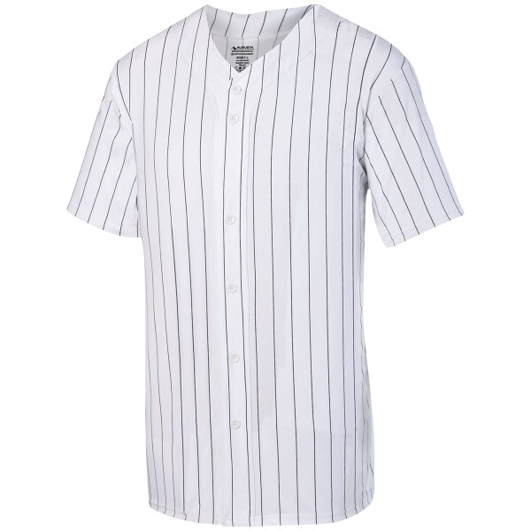 Youth Pinstripe Full Button Baseball Jersey Thumbnail