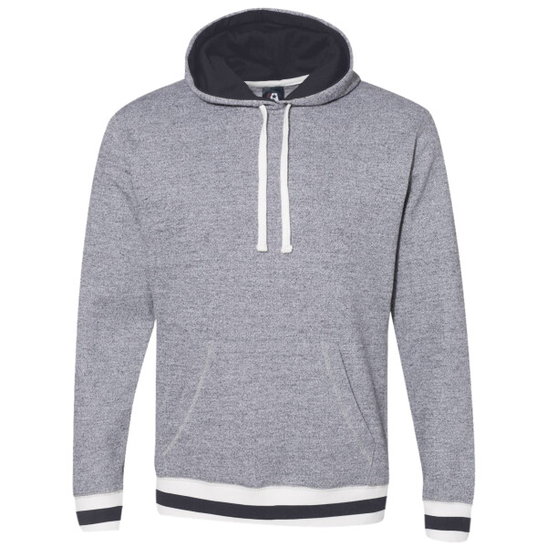 Unisex Peppered Fleece Lapover Hooded Sweatshirt Thumbnail