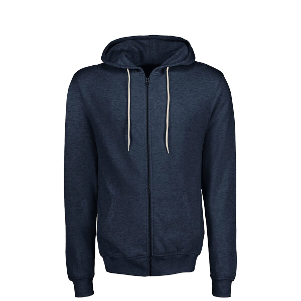 Unisex Retro Heather Full-Zip Hooded Sweatshirt Thumbnail