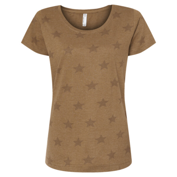 Women's Star Print Scoop Neck Tee Thumbnail