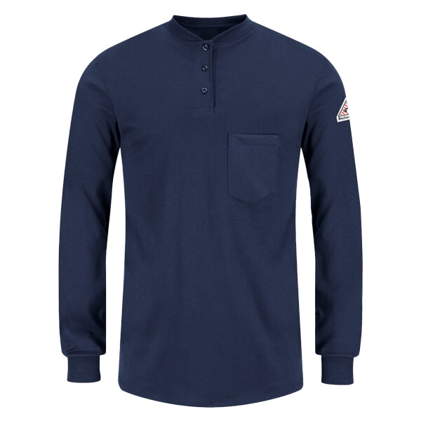 Women's Long Sleeve Tagless Henley Shirt Thumbnail