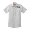 Short Sleeve Striped Industrial Work Shirt Thumbnail