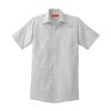 Short Sleeve Striped Industrial Work Shirt Thumbnail